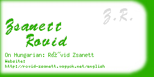 zsanett rovid business card